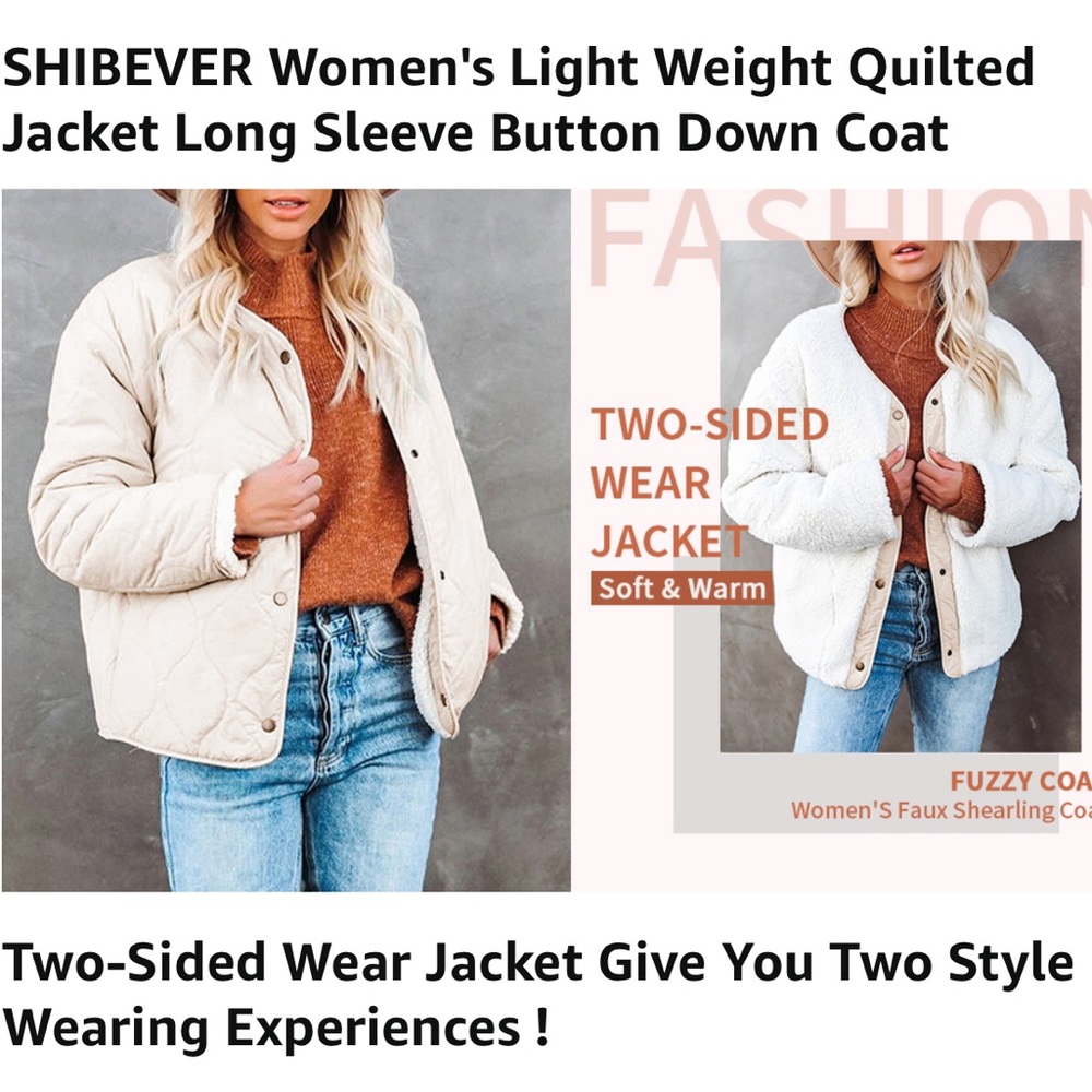 BNWT Sherpa Lined Stiched Jacket